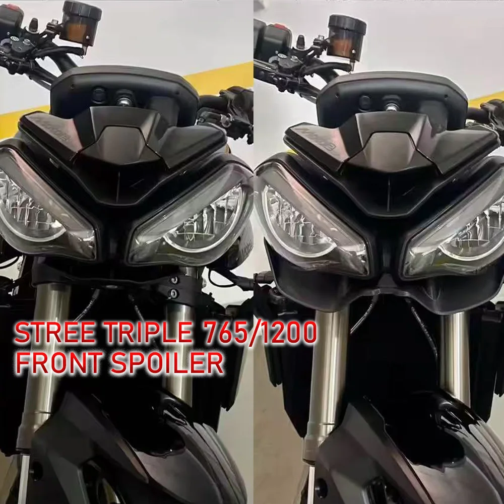 For Triumph Street Triple 765 RS 1200 RS Front spoiler Lower spoiler lower lip GP WING DOWNFORCE NAKED FRONTAL SPOILERS