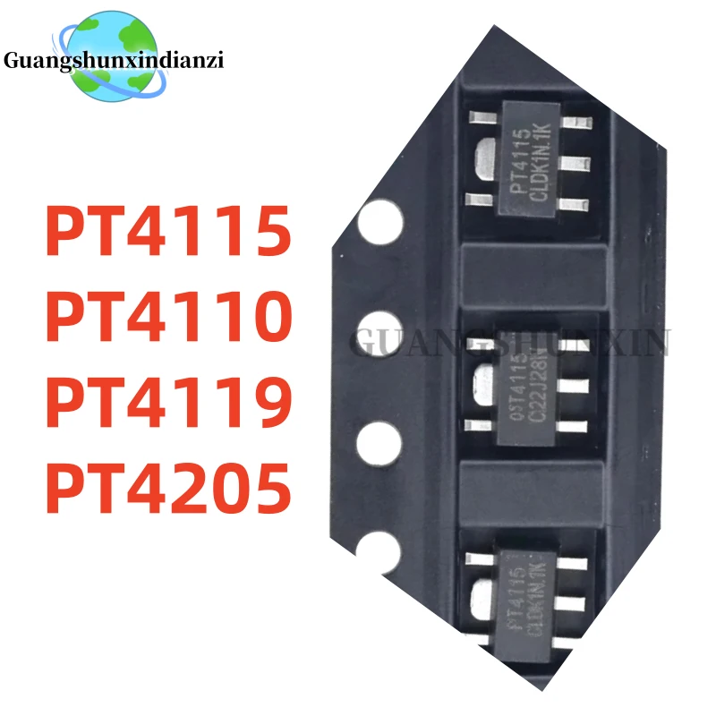 20PCS= 100% New PT4115B89E PT4115 PT4110B89E PT4110 PT4119B89E PT4119 PT4205B89E PT4205 SOT89-5