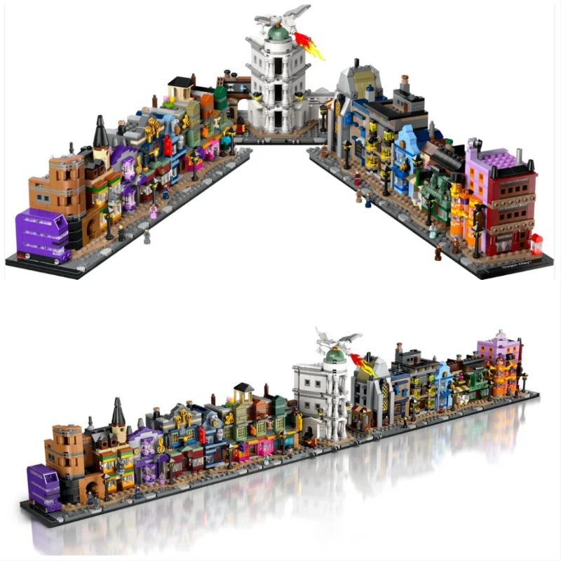 2750 قطعة لعبة ساخنة كلاسيكية زقاق متجر الساحر 76444 اللبنات لغز نموذج عرض الشارع الجمعية هدايا عيد الميلاد عيد الميلاد