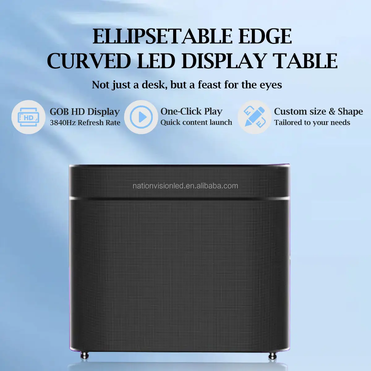 P2.5 GOB Flexible Indoor DJ Booth LED Display, High Brightness Curved Table Video Wall for Nightclub Bar