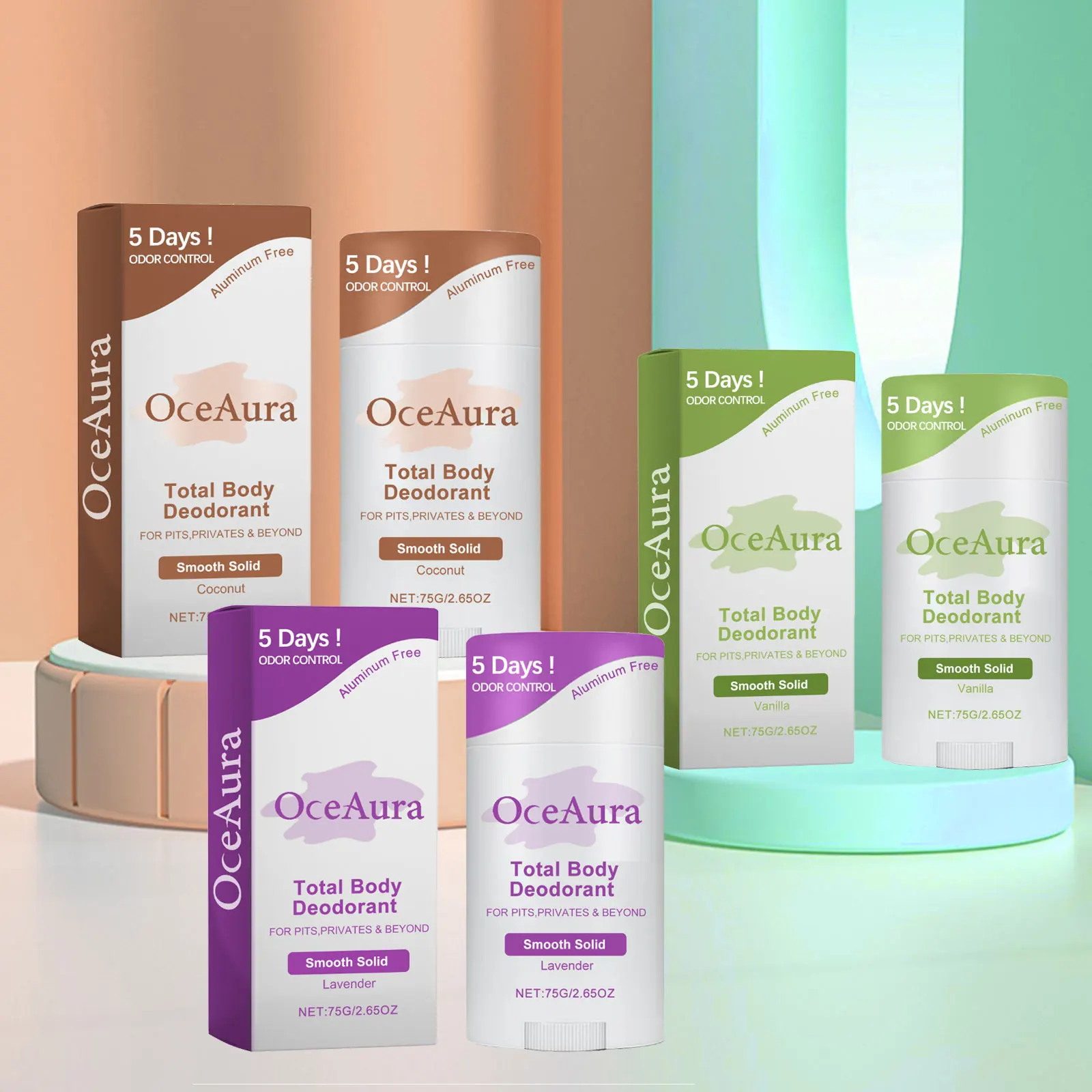 

Body Deodorant Stick Vanilla Coconut Natural Underarm Armpits Odor Cream Remove Portable Freshness Long-Lasting Fragrance Balm