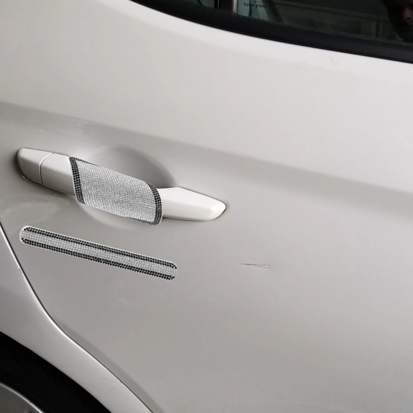 

1 set 1 Set Car Door Handle Stickers Bling Glitter Scratch Protection Decals Automotive Exterior Accessories Car Decorations