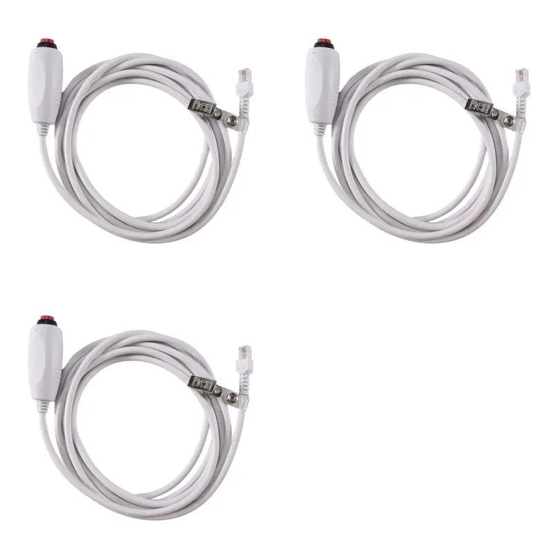 24-Hour Delivery 3X Nurse Caller Cable 6P4C Nurse Call Device Emergency Call Universal Replacement Cable 3 Meters With Push Butt