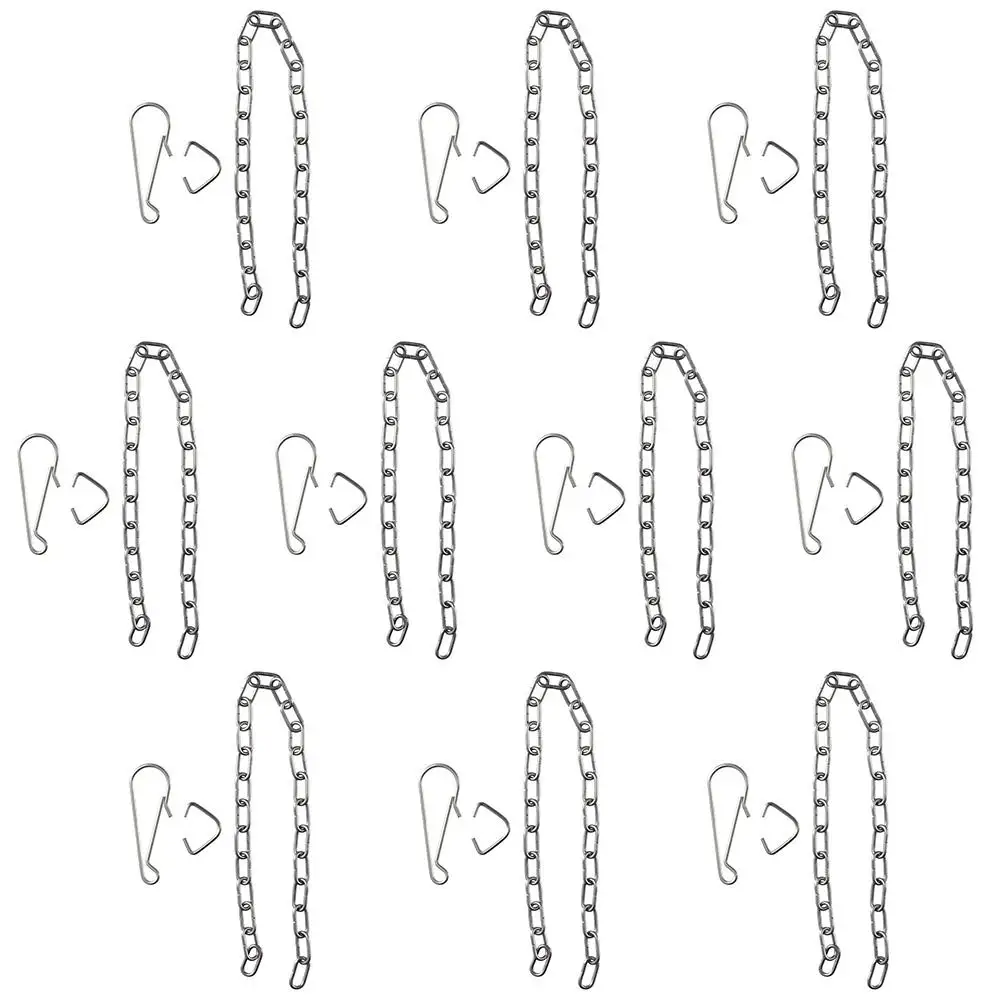 10PCS Stainless Steel Handle Chain Water-Saving Sliver Toilet Tank Part Toilet Flapper Chain Water Tank