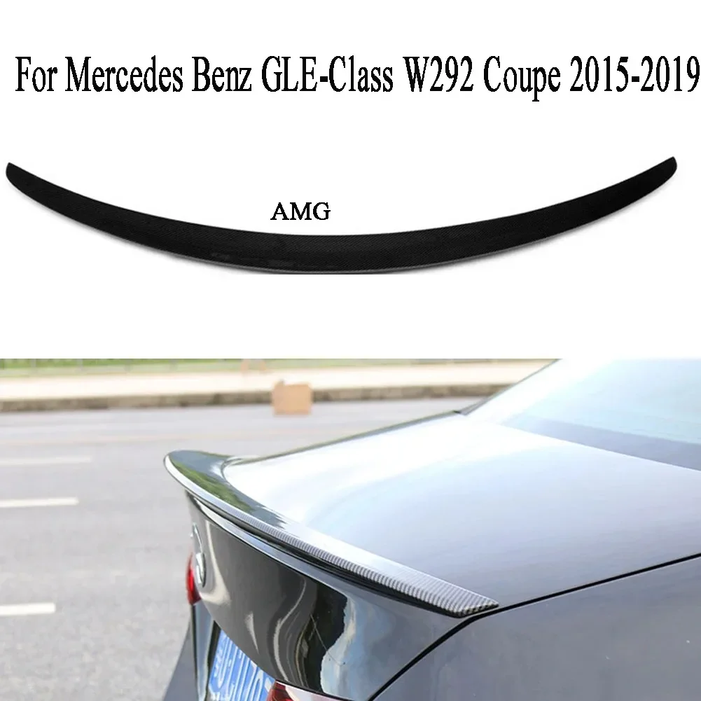 Car Carbon Fiber Rear Trunk Spoiler For Mercedes Benz GLE-Class W292 Coupe 2015 2016 2017 2018 AMG Style