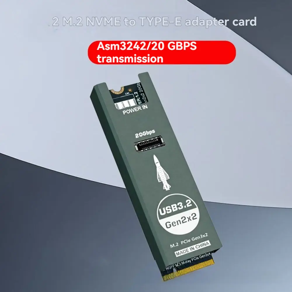 618メガセール-m2-nvme-to-type-eアダプターカード-m2-m-key-pcie-to-フロントusb-32-asm3242-20gb-type-c-type-e拡張カード