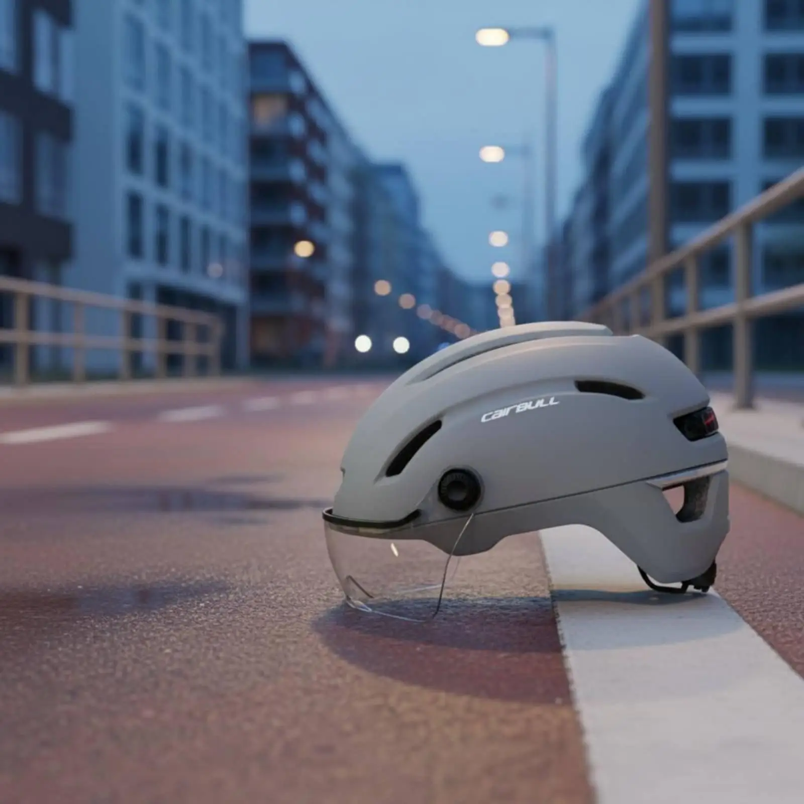 Electric Bicycle Helmet Urban Bike Headgear Breathable EPS PC Road Cycling with Light for Men and Women