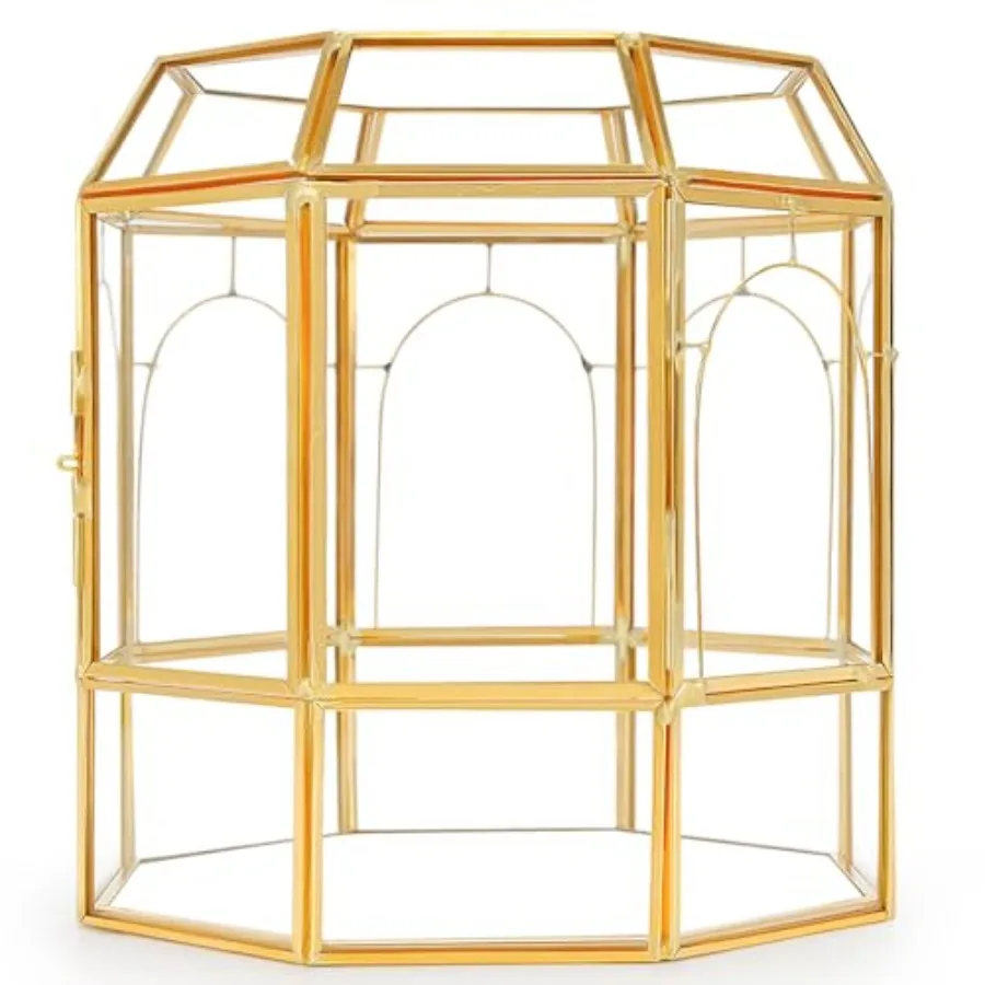 

Большой стеклянный террариум ручной работы: центральный элемент декора, подарочный контейнер-кашпо, комнатный террариум-домик для суккулентов, кактусов, растений, живых растений