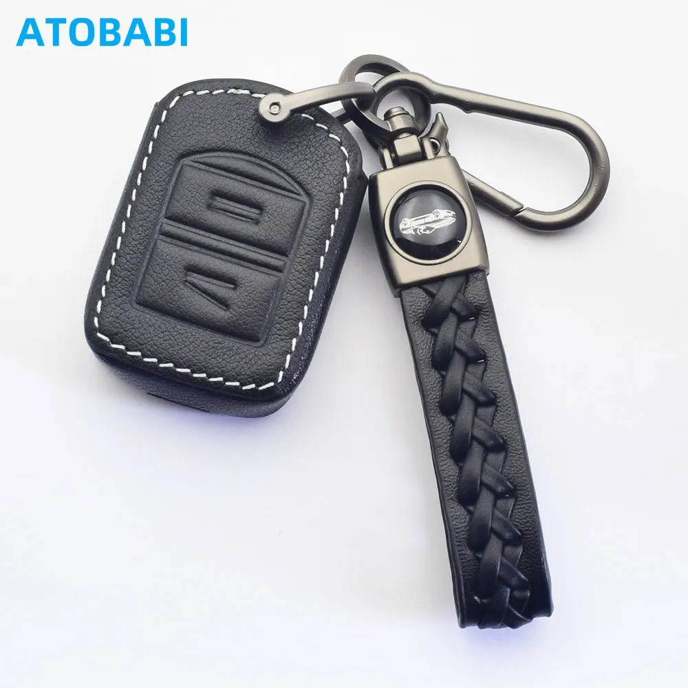 Leather Car Key Cover Bag For Opel Vauxhall Agila Combo Meriva A Tigra B Corsa C 2007 2008 2009 Remote Fobs Shell Protector Case