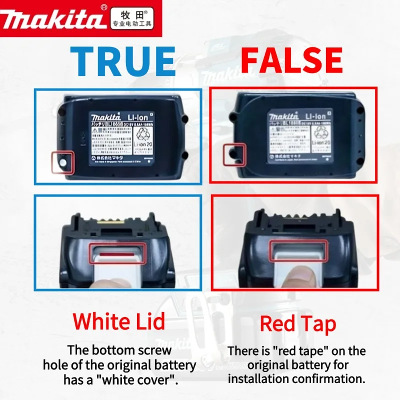 100% Original Makita 6Ah/5Ah/3Ah for Makita 18V Battery BL1830B BL1850B BL1850 BL1840 BL1860 BL1815 Replacement Lithium Battery