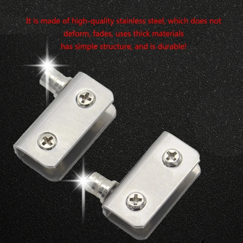 Glass Door Hinge Stainless Steel Frameless Shower Door Hinge Easy Install Dropship image 4