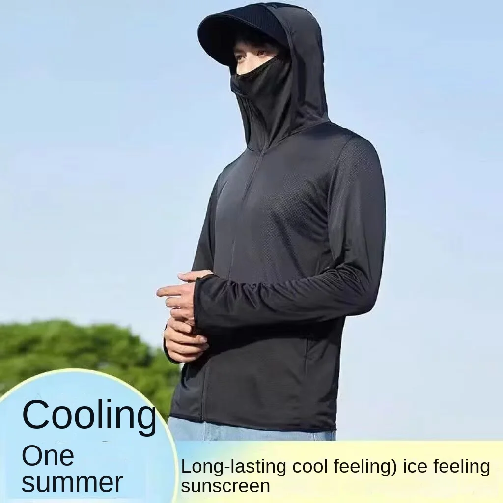 Men Women Sunscreen Jacket 2026 New Ice Silk UV resistant Lightweight Breathable Outdoor Fishing Sprots Sunscreen Jacket UPF50+