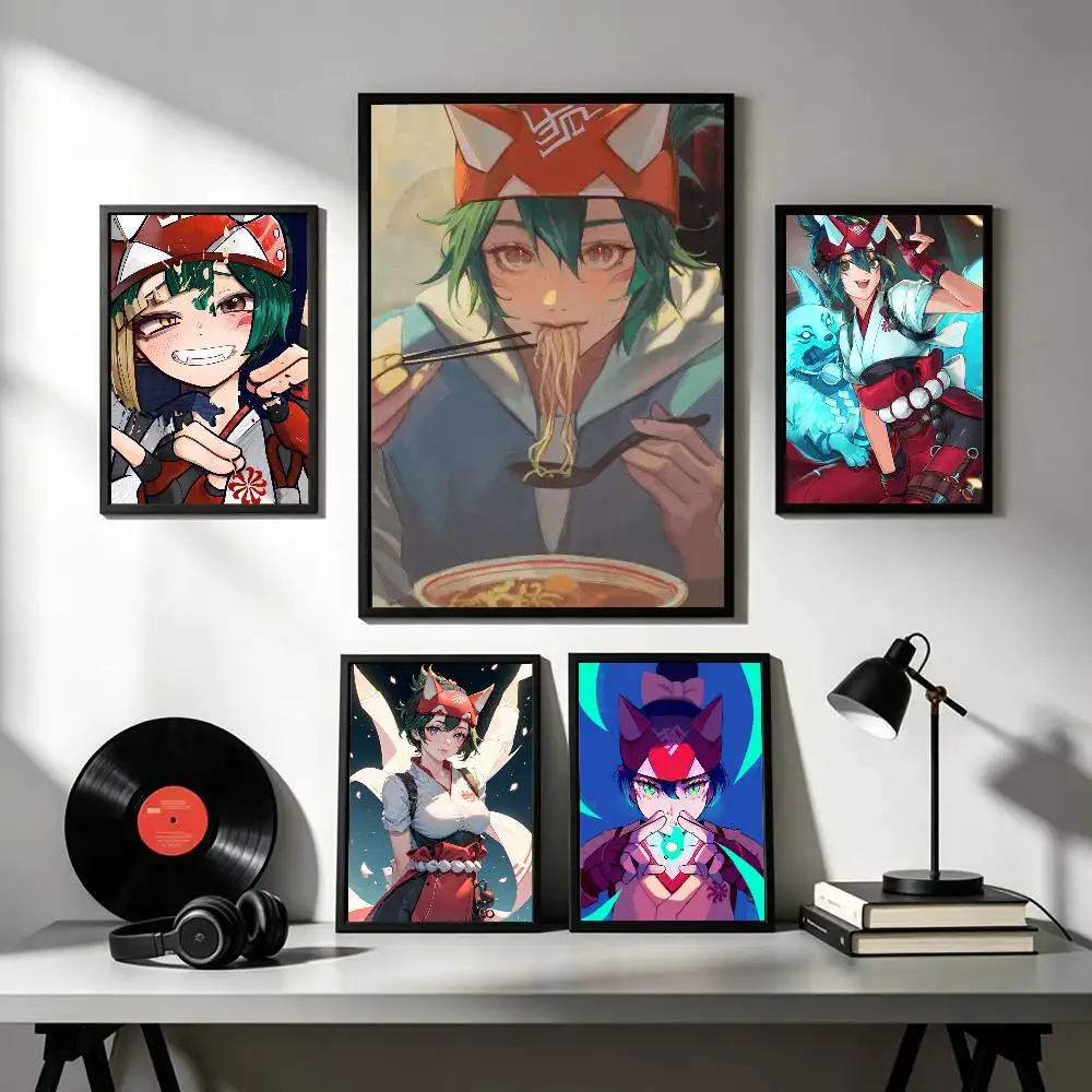 Game Overwatch Kiriko  Poster High Quality Dorm Living Room Aesthetic Wall Decoration Painting Stickers Gift
