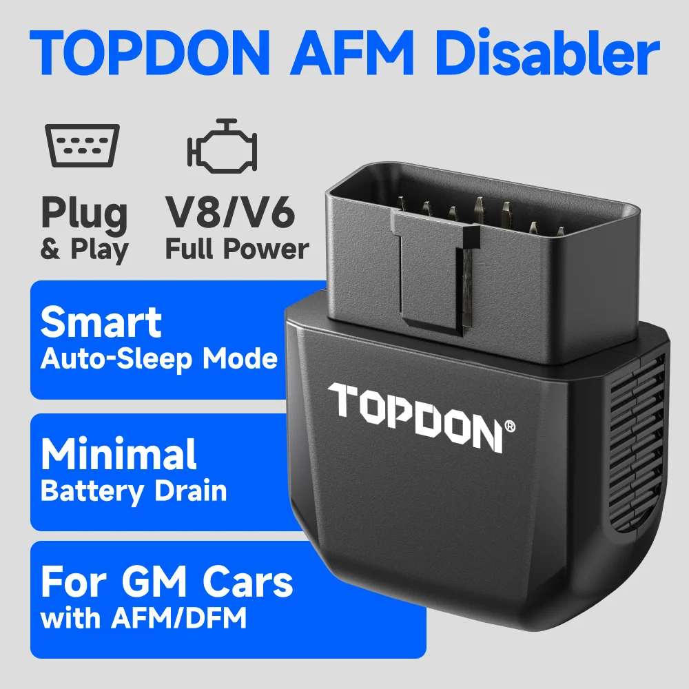 TOPDON AFM DFM Disabler Active Fuel Management Delete for GM 2007–2025 V6&V8 Fits for Silverado Sierra Tahoe Yukon Escalade