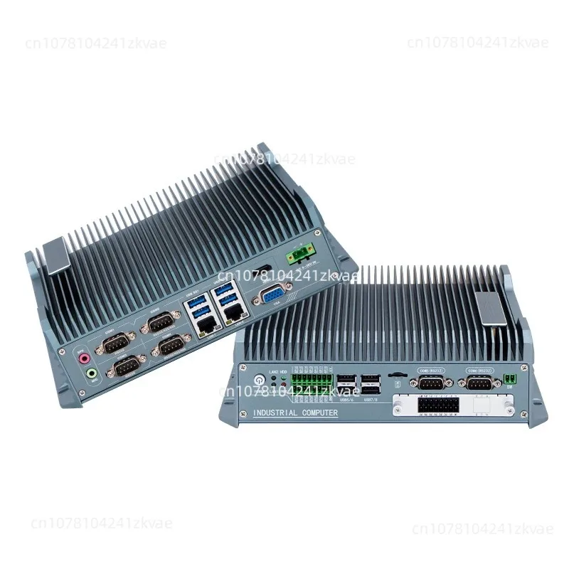 Fanless Embedded Industrial PC, Multi Gigabit Ports & Multiple Serial Ports, Expandable Mini Industrial Control Host