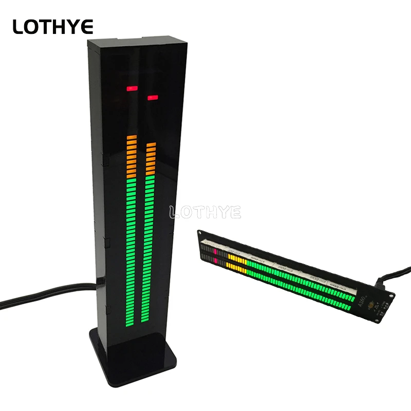 LED Music Spectrum rhythm Indicator Dual Channel DC5V 60-segment Professional Level Volume Display Electronic Light VU Meter DIY