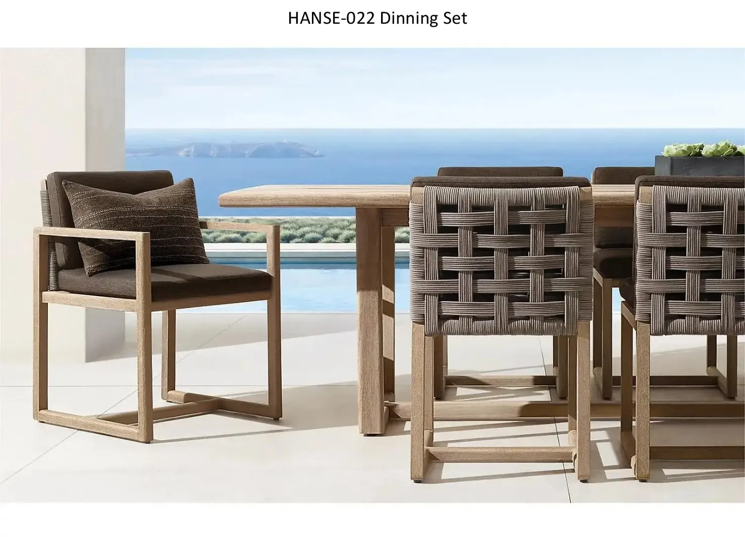 Patio Wood Garden Set Outdoor Furniture Recliner Sofa Set Outdoor Garden
