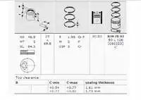 

397802 for engine PISTON segment P205 P405 YM P309 BX ZX C15 PARTNER EM BERLINGO EM BERLINGO EM XUD7