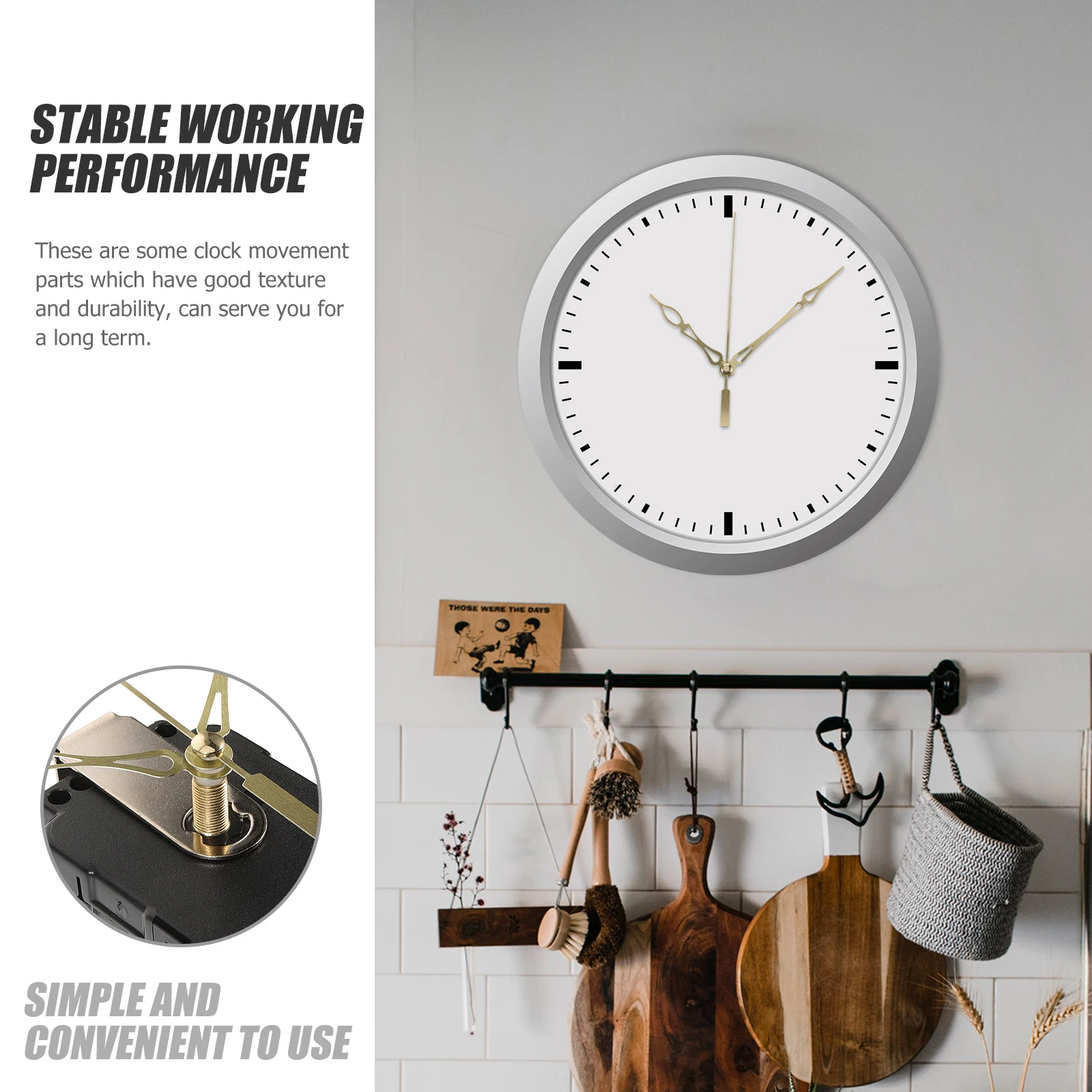 

Pendulum Clock Movement Replacement Wall Mechanism Kit Electric Motor Large Vintage Gears Plastic Parts Work