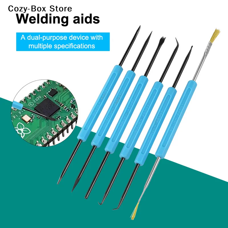 [ZY]6-Piece Soldering Aid Kit PCB Cleaning And Maintenance Tools Repair And Soldering Aids Circuit Board Soldering Accessories