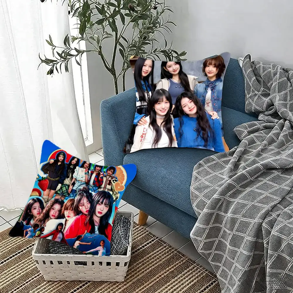 Cute Stylish Graphic K-KIIIKIII Cushion Cover Fluffy velvet Nordic style plush Living room sofa decorative