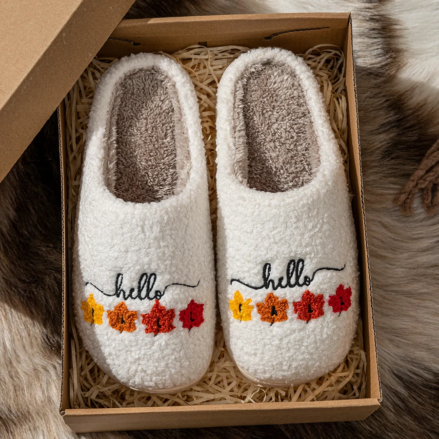 Christmas Tree Women's Slippers Indoor Soft Breathable Comfortable Festival Couple Fashion Winter Holiday Christmas Shoes