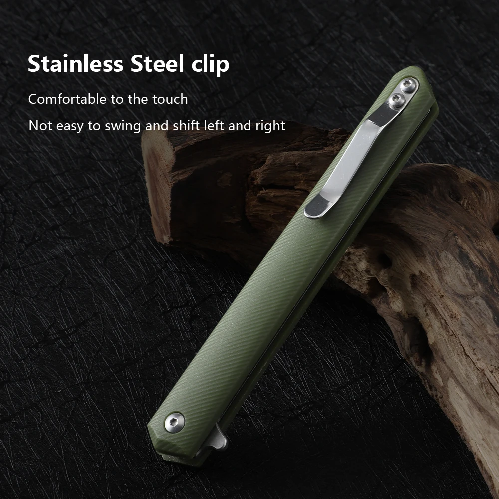 سكين ناين ثورن صغير قابل للطي، سكين نحت، سكين EDC، مقبض ألياف النايلون، سكين القطع #4