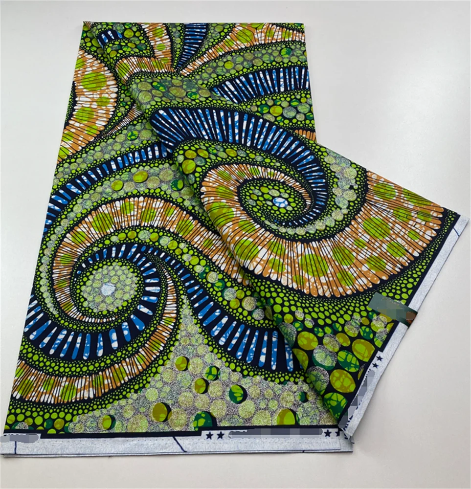 

Новейшая ткань с африканским восковым принтом, гарантированная настоящая восковая ткань, 6 ярдов, африканская 100% хлопковая ткань в стиле батик Анкара для платья