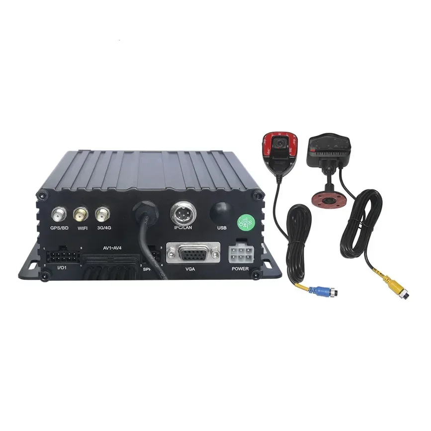 CMSV6 4CH GPS 4G AI ADAS DSM BSD مركبة Blackbox Dvr Fhd 1080p