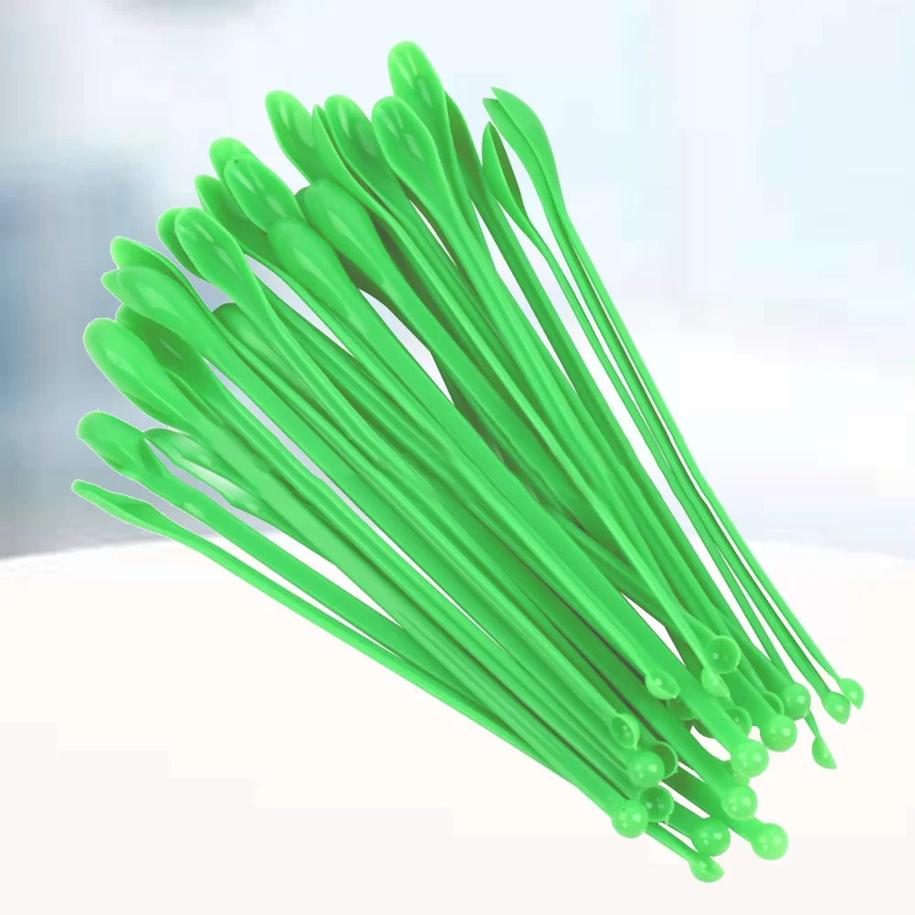 

50Pcs Double Head Sampling Spoons Plastic Measuring Scoop for Powder Or Granule Lab Restaurant Use Mixing Scoop