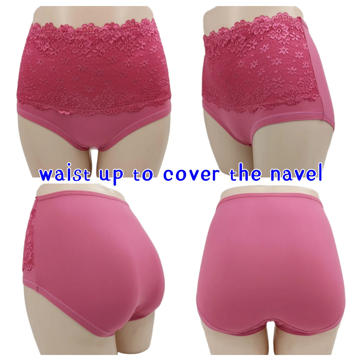 modal high-rise women underwear panties oversized sexy lace briefs plus size women's underpants high waist panty woman 6pcs/lot
