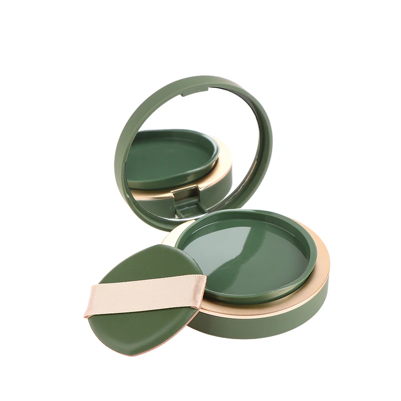Estuche de 12g para Base de Maquillaje con Esponja y Espejo, Envase Portátil de Viaje para Crema BB
