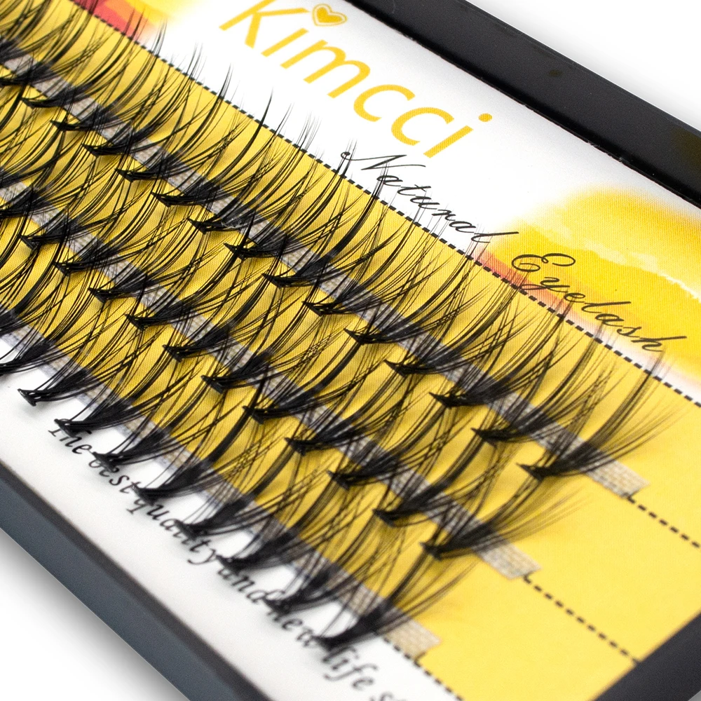 Kimcci 20D Wholesale 20 Cases / Lot Mink Eyelashes Extension Natural 3D Volume Fake Lashes Individual Cluster Makeup Tools Cilia