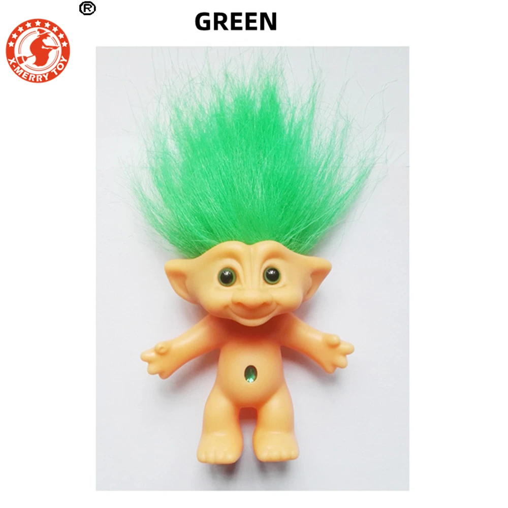 Vintage-Troll-Puppen, Glückspuppe, chromatisch, bezaubernd für Sammlungen, Schulprojekte, Kunst und Handwerk, Partygeschenke – Detail 5
