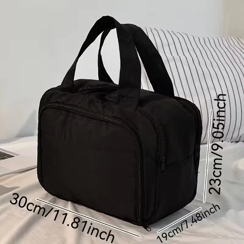 Neue Stehende Reise-Kosmetiktasche, Große Kapazität mit Mehreren Fächern und Griff, Multifunktionale Tragbare Damen-Toilettentasche – Detail 1