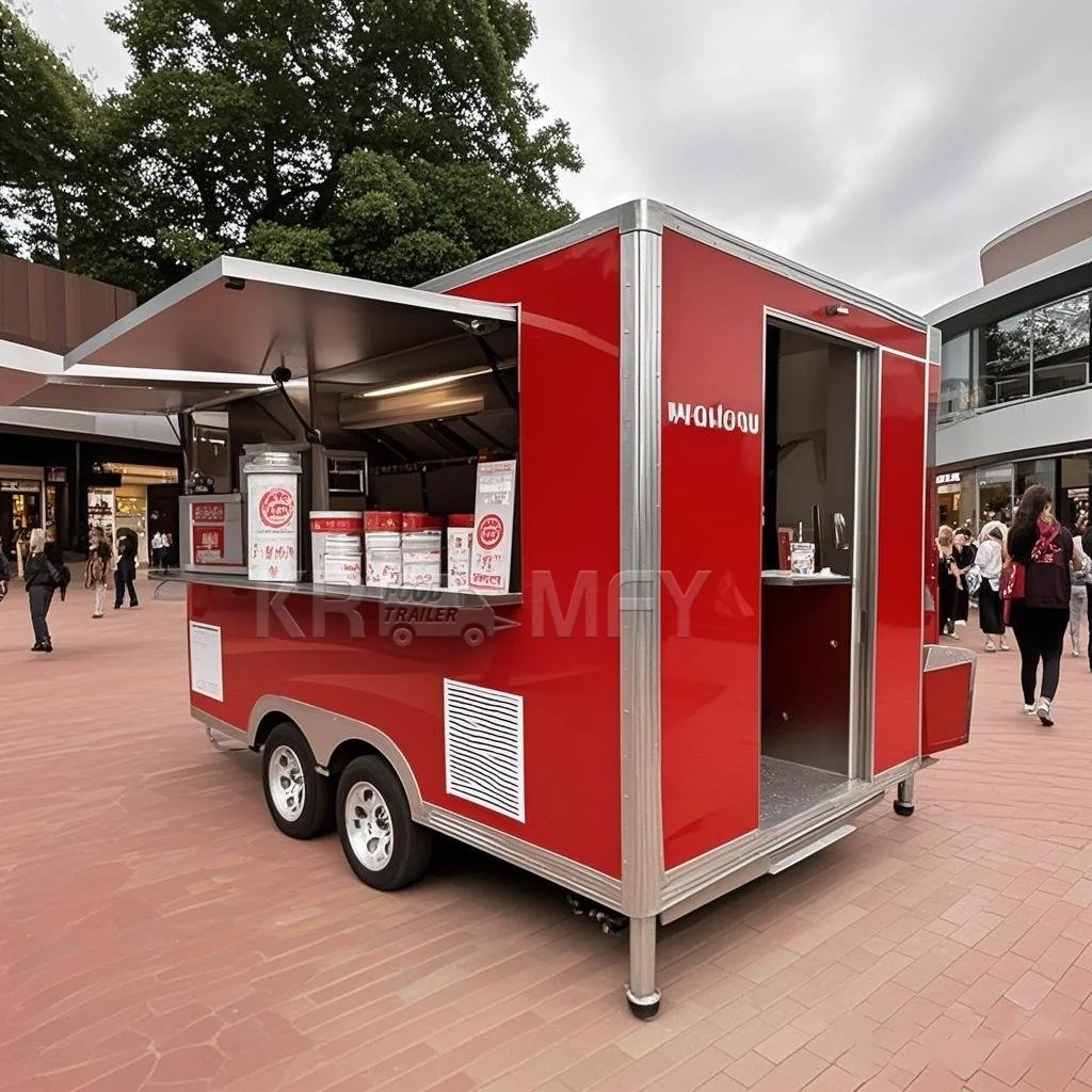 Customized America Mobile Fast Trailer Popular Street Food Cooking Kitchen Container Truck