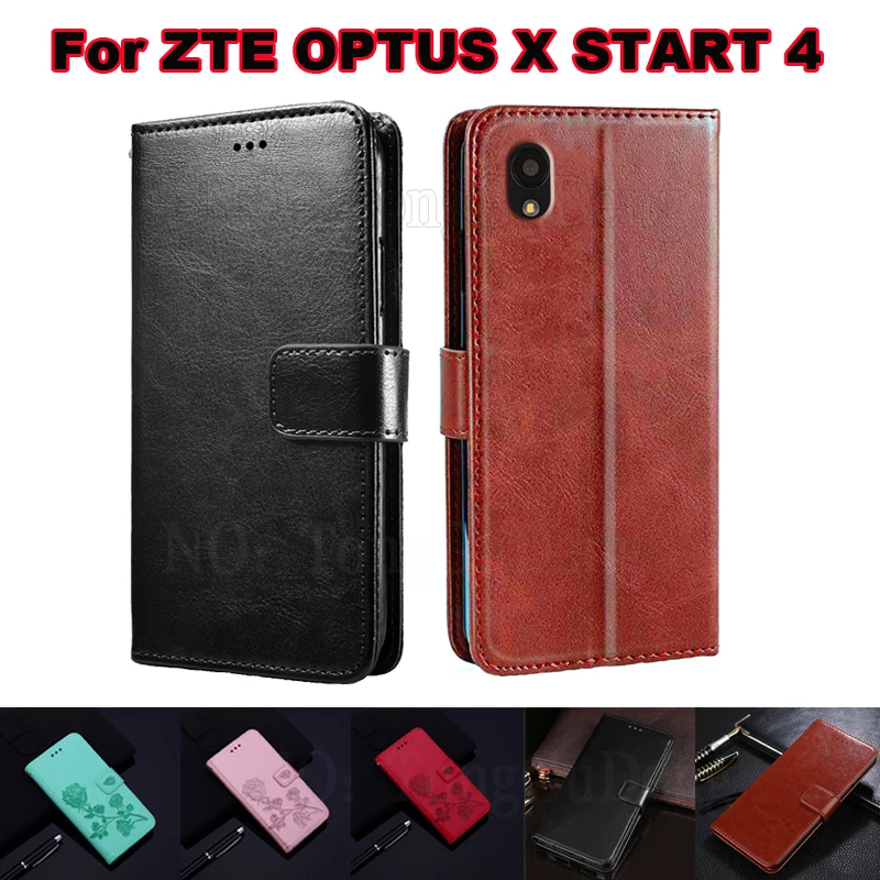 Wallet Case For ZTE OPTUS X START 4 чехол Leather Capa Book Stand Phone Cover For Funda para ZTE OPTUS X START 4 P503 Funda 5.0