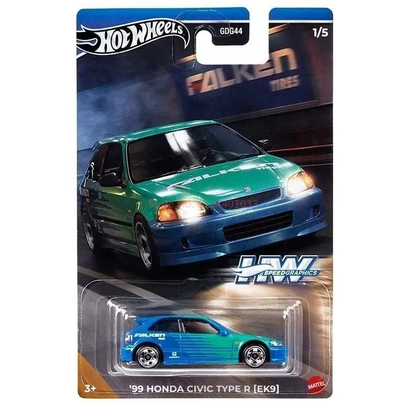 Original Hot Wheels Semi Premium Speed Graphics Series 99 Honda Civic Type R (Ek9) Model Cars Toys Boys Birthday Gifts view 5