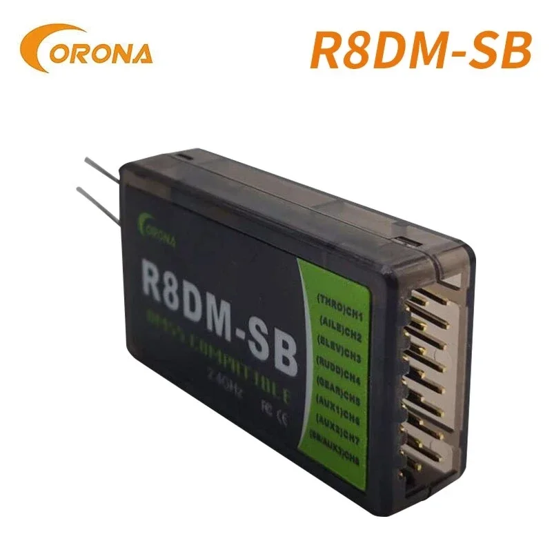 جهاز إرسال Corona R8DM-SB R8DMSB 8 قنوات 2.4 جيجا هرتز JR DMSS متوافق مع جهاز استقبال RC JR XG6، XG7، XG8، XG11 XG14 2.4 جيجا هرتز