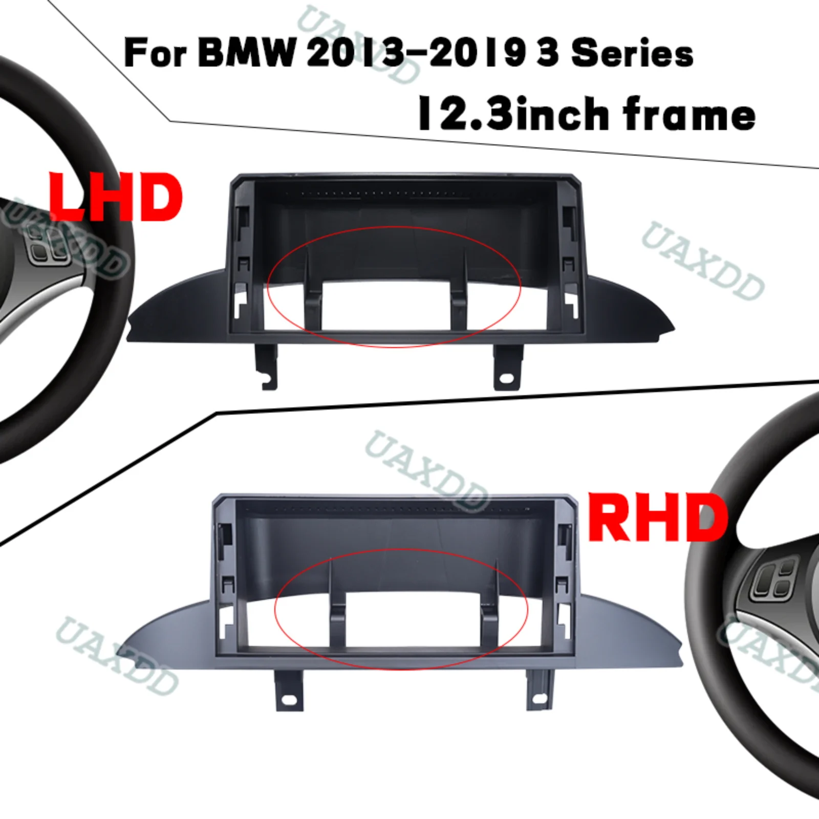 2-DIN-Autoradio für BMW 2006-2019 3 5 6 7 X1 X3 X5 GT E60 E81 E82 E87 SERIE 10,25 12,3 Zoll Android Basisrahmen-Kit Panel Mittelkonsole – Detail 4