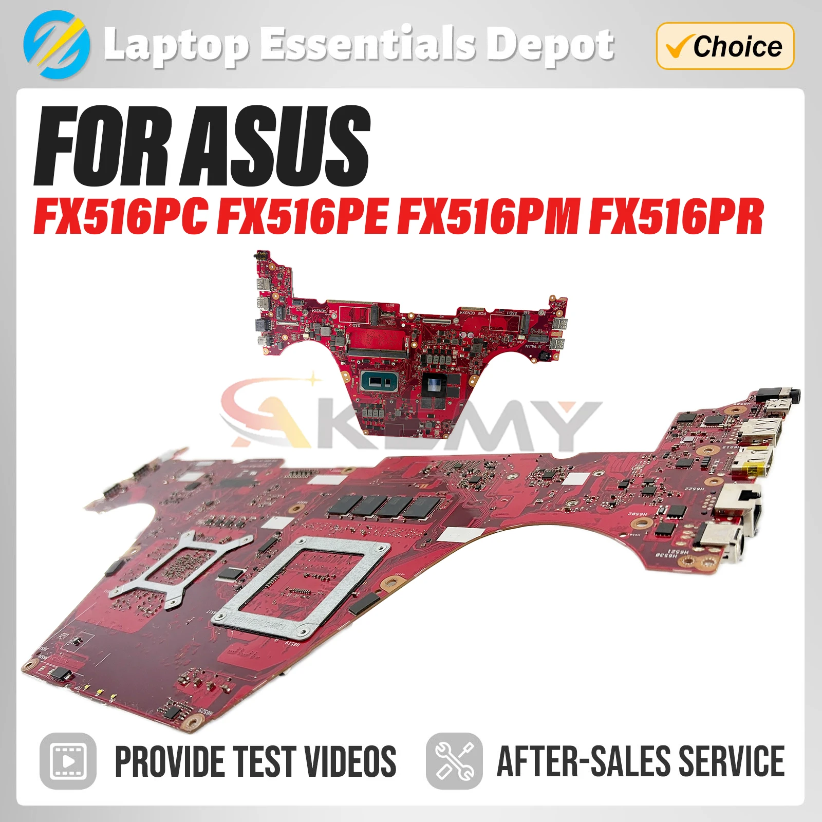 FX516PC Mainboard For ASUS FX516PE FX516PM FX516PR Laptop Motherboard W/ I5-11300H I7-11370H CPU 8G/16G-RAM RTX3050/RTX3050Ti
