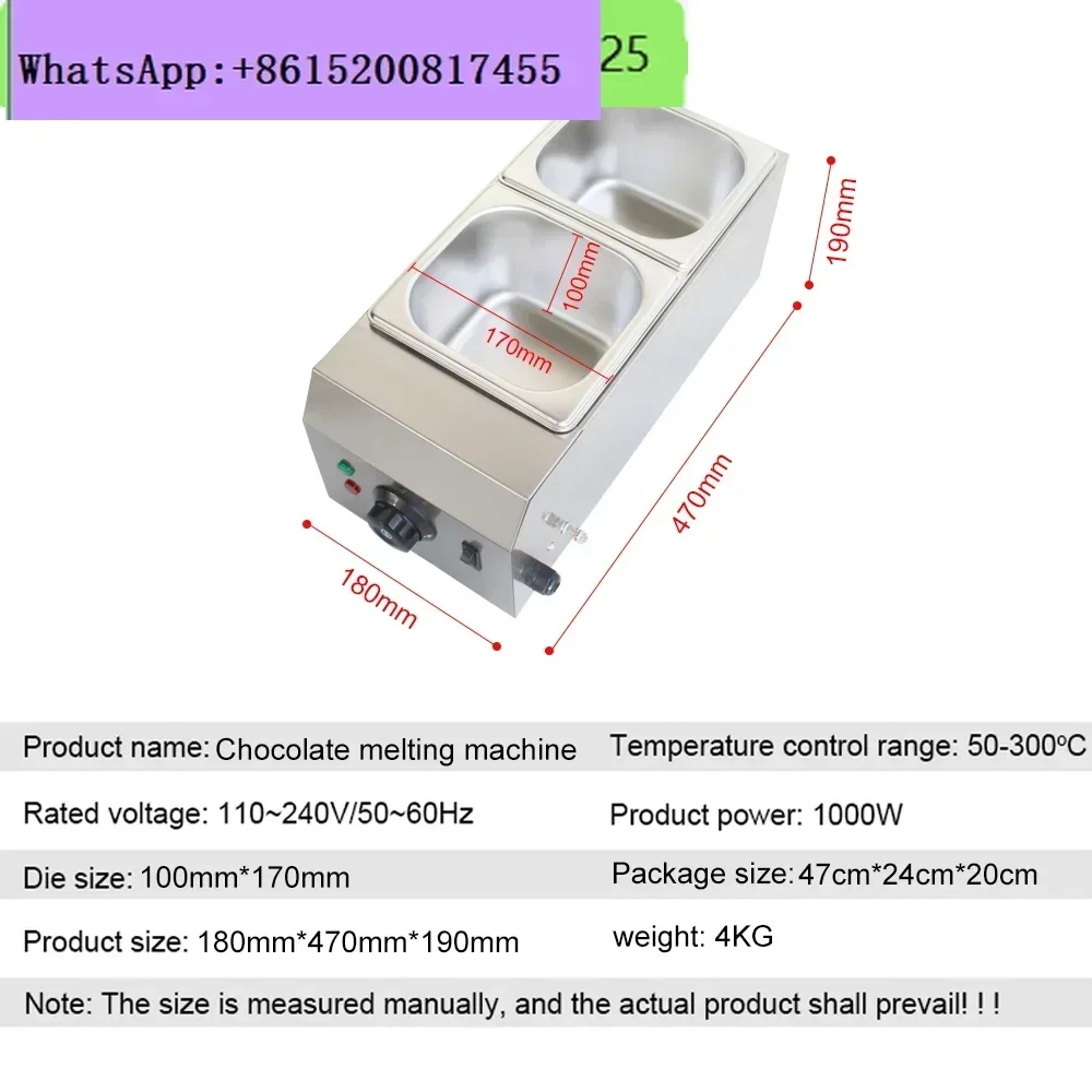

Melting Pot Melting Furnace Double Cylinder Electric Heating and Water Isolated Chocolate Furnace