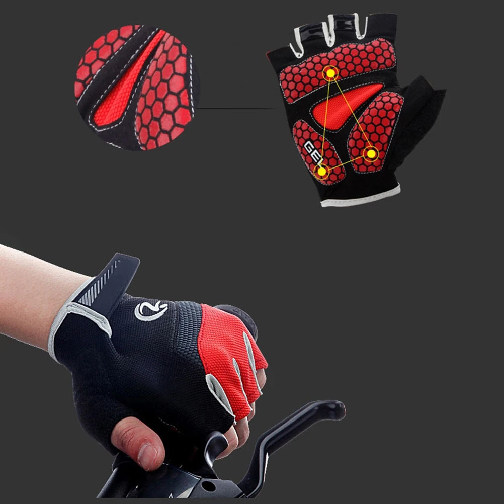 

Men Gloves Finger Cycling Biking with Fingers Climbing Outdoor Half Road Bike Riding Exercise for Exercising Man Breathable