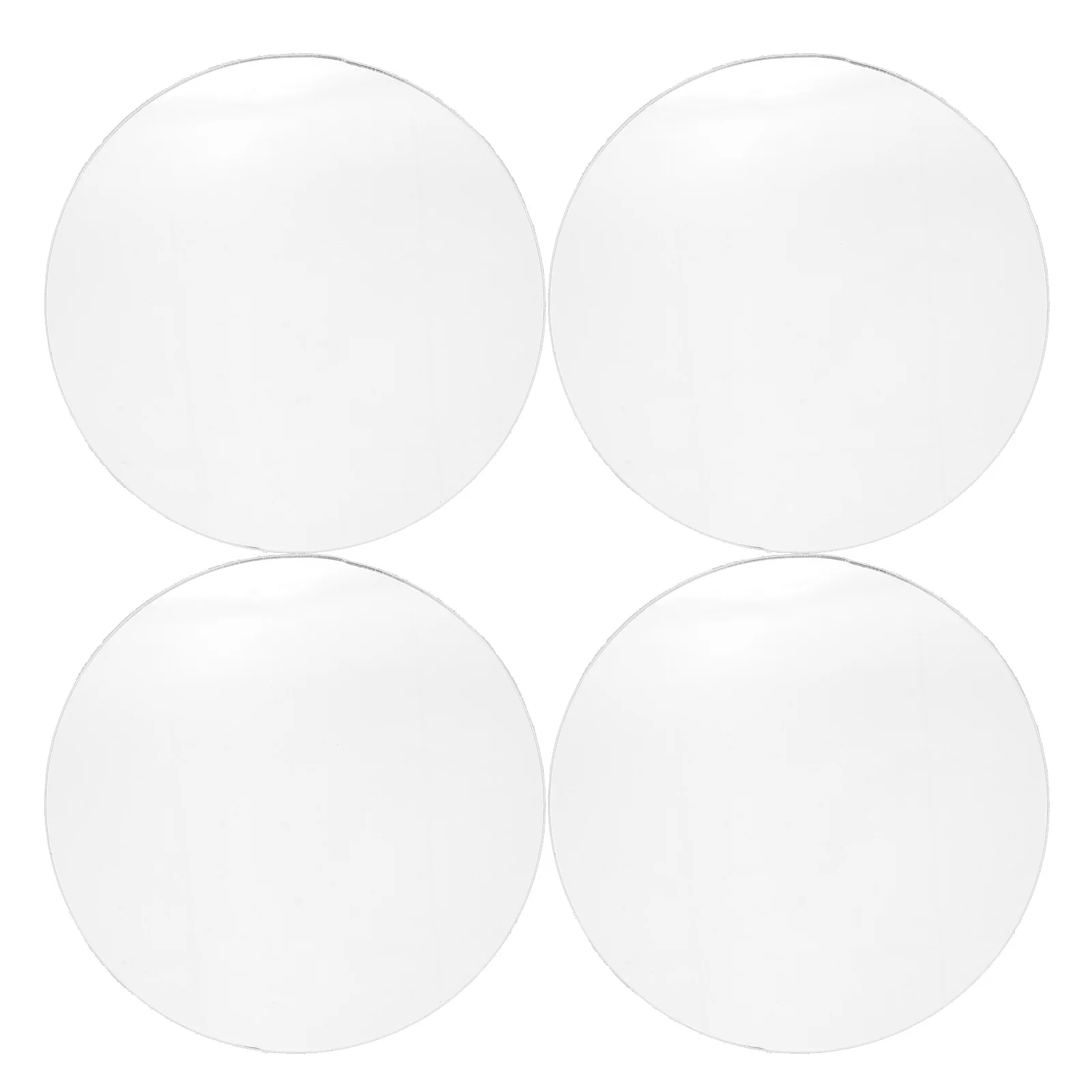 

4 Pcs Lenses Mirror For Crafts Acrylic Round Large Vanity Travel Portable Clear DIY Crafts Makeup Mirror Parts