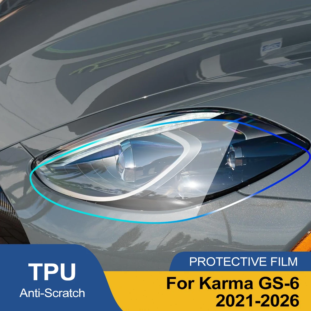 

Защитная пленка из ТПУ/ППФ для фар Karma GS-6 2021-2026, глянцевая, дымчато-черная, предварительно вырезанная, антицарапийная, виниловая пленка