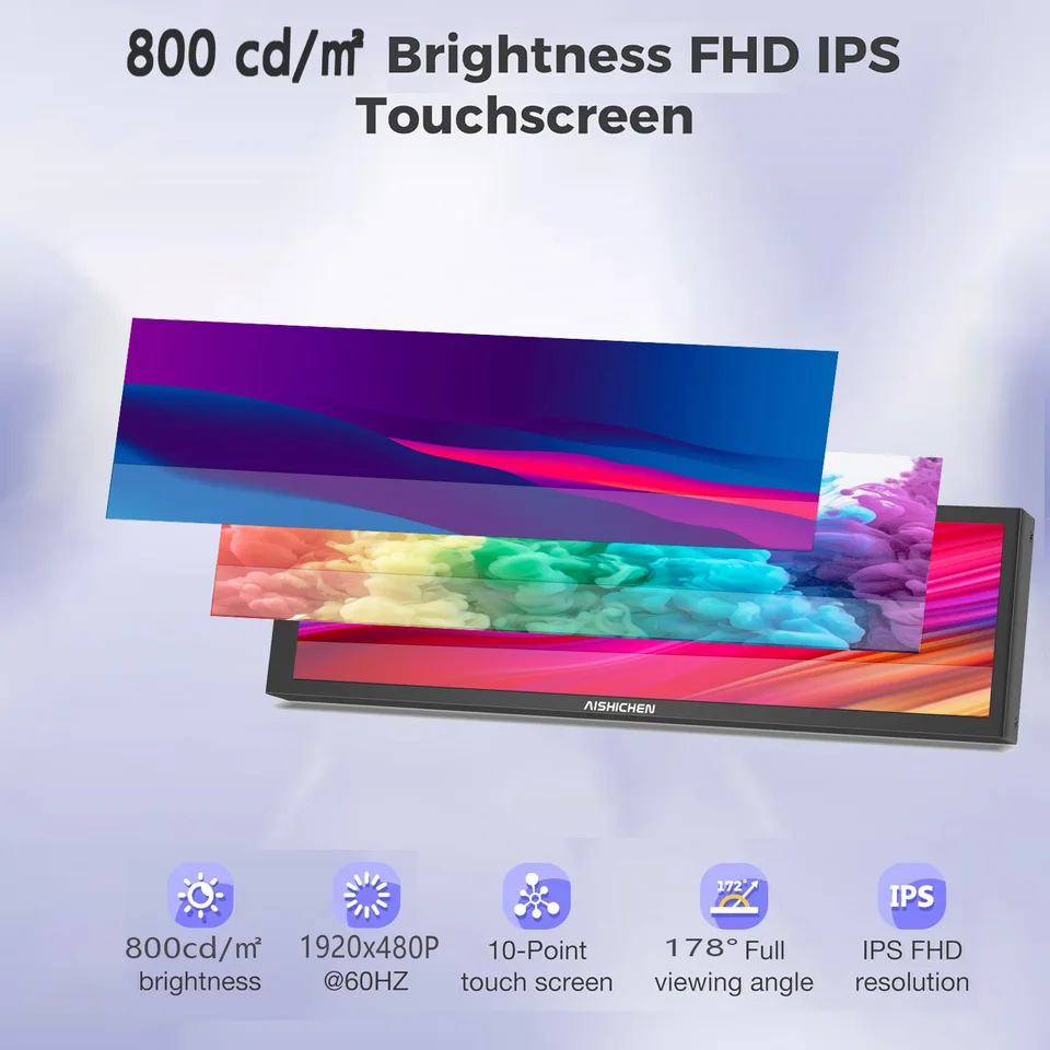 8.8 HDMI Touch LCD Monitor 480x1920 IPS 60Hz