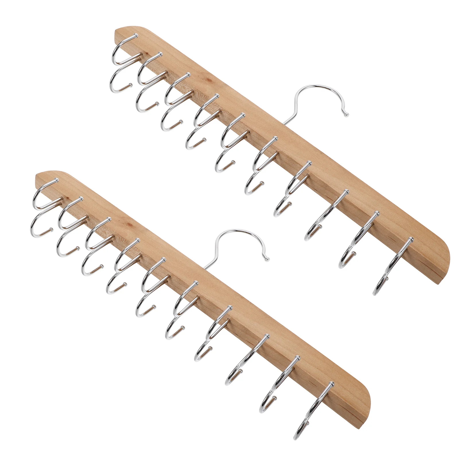 

2Pcs Wooden Foldable Bra Organizer Hanger Anti Slip Space Saver Hook Rack for Closet Storage and Home Organization