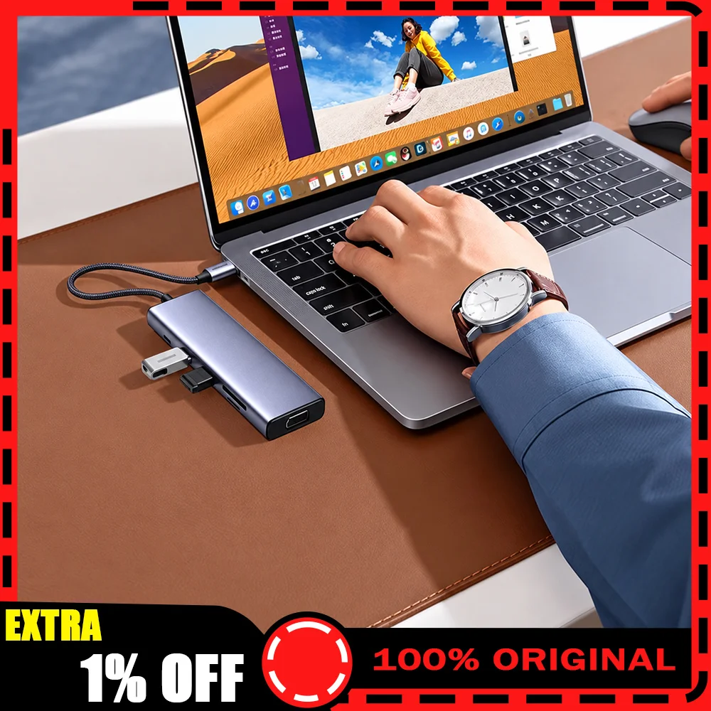 UGREEN CM498 25043 10-in-1 USB-C Hub, 4K 60Hz HDMI, VGA, Gigabit Ethernet, 3 USB 3.0, SD/TF, 100W PD, 3.5mm Audio
