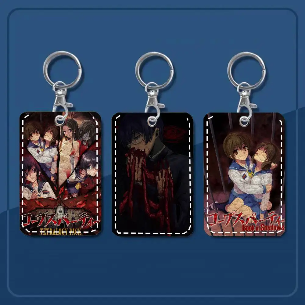 

Кожаный брелок-картхолдер для карт доступа и ключей в стиле аниме-триллера C-corpse