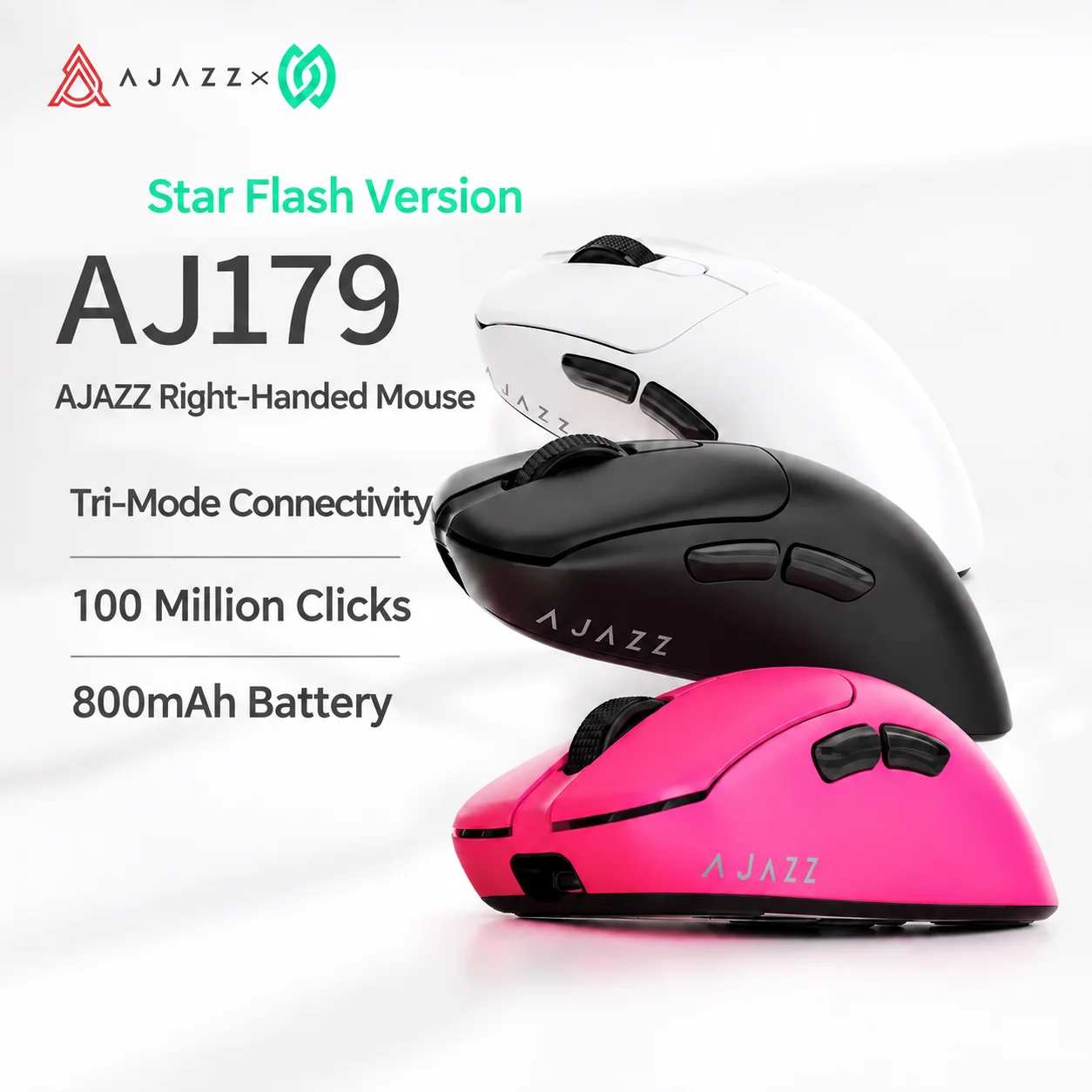 AJAZZ AJ179 PRO PAW3395: rato leve, com e sem fios, com base de carregamento magnética, design ergonómico e funções de macro, ideal para jogos em PC e